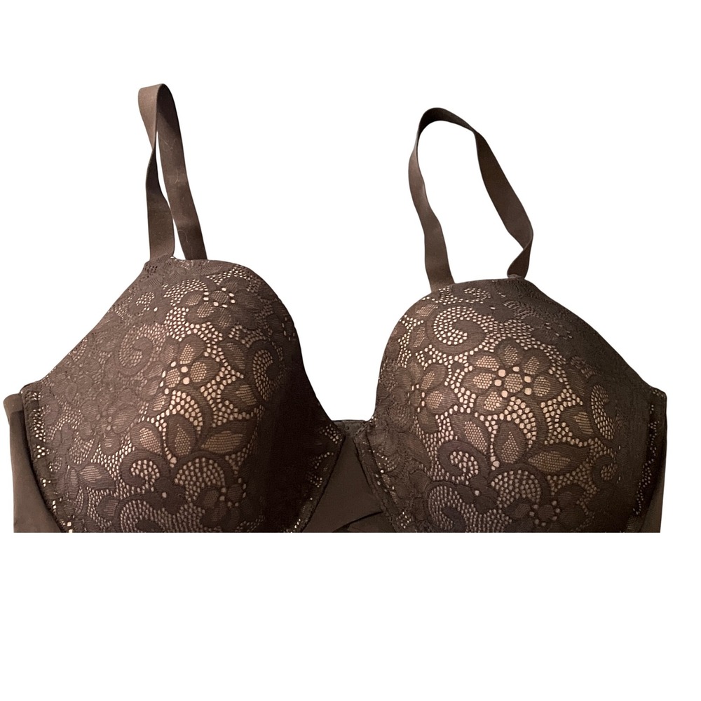 Maidenform Bra 40D DM754 LaceFull Coverage Underwire Bra‎ Black Coquette